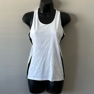 Lauren Ralph Lauren Black and White Striped Tank Top ● Size Petite Medium